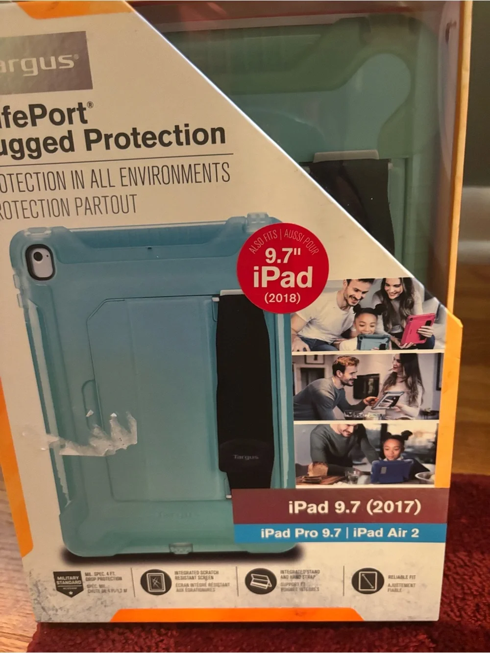 Targus SafePort Rugged Protection Case in Teal with Black Kickstand